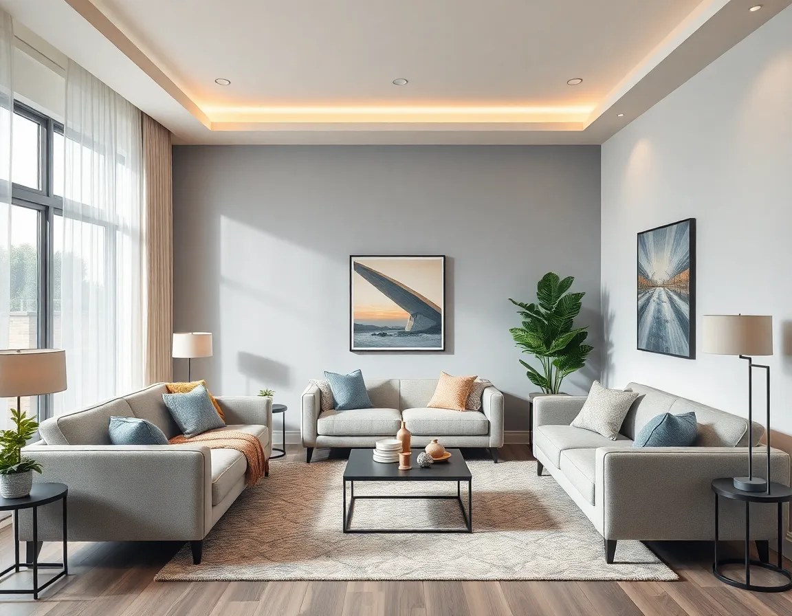 Stylish modern living room with furniture from top online retailers