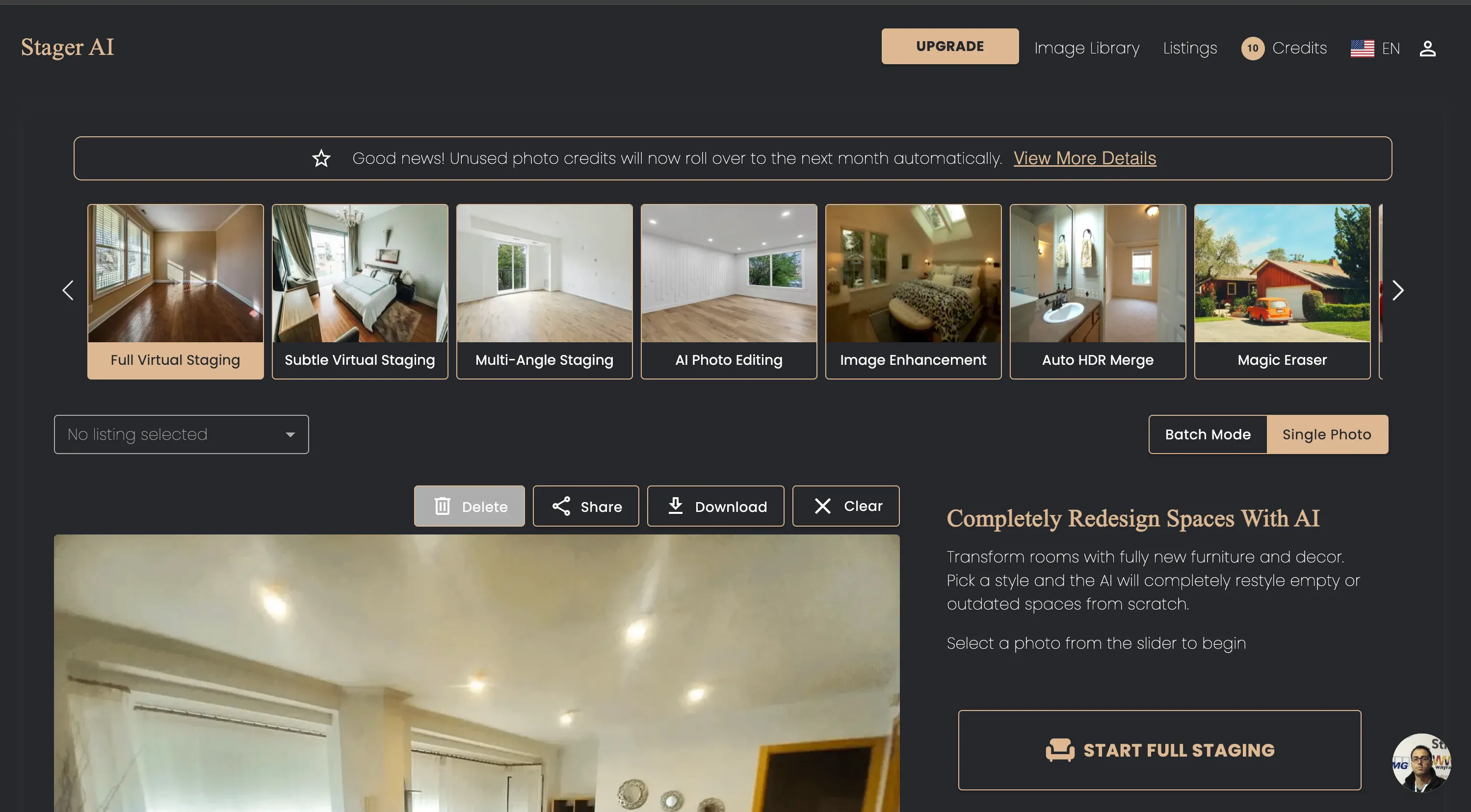 BrightShot vs StagerAI - virtual staging software comparison for real estate professionals
