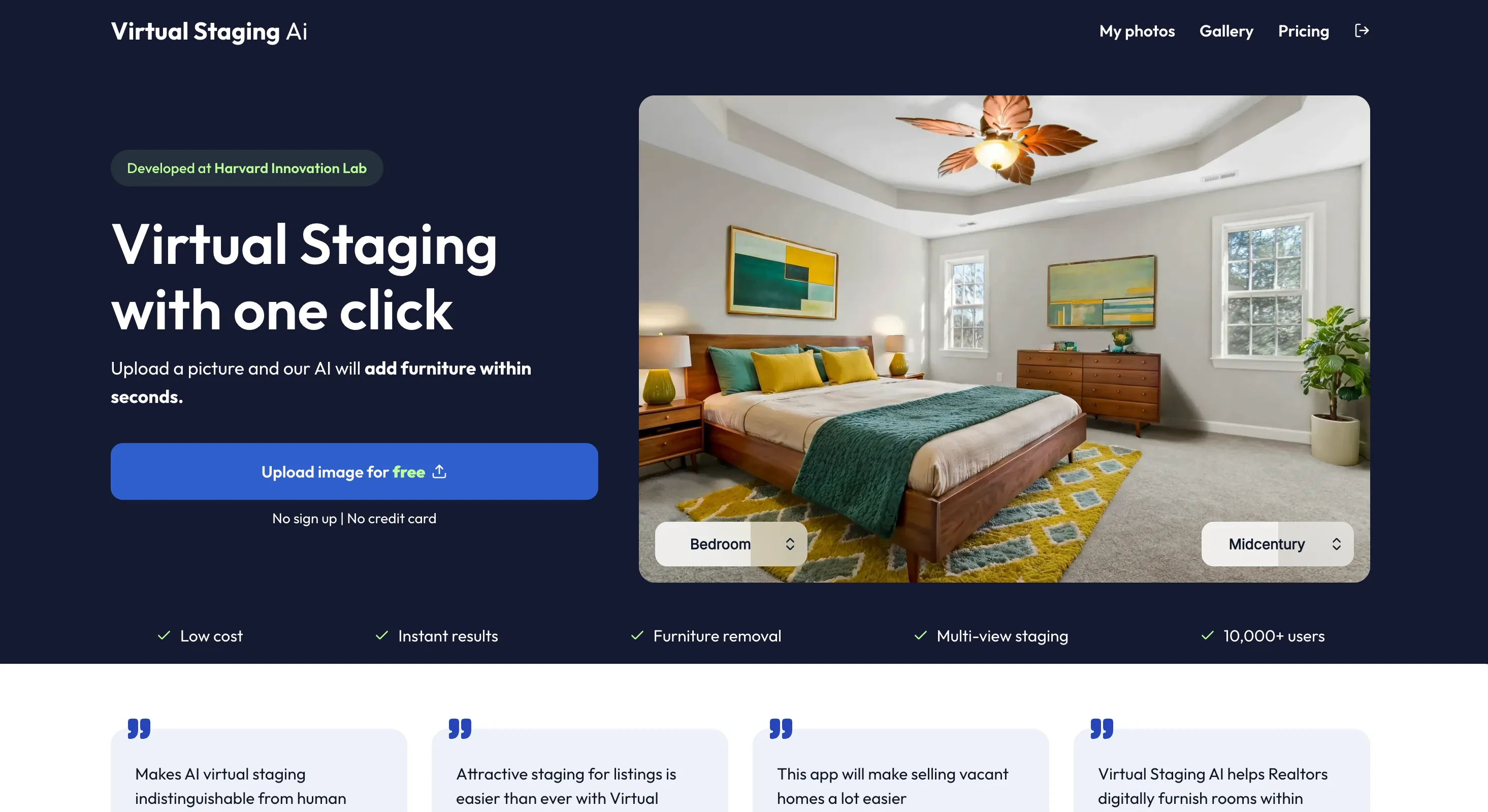 BrightShot vs Virtual Staging AI - virtual staging software comparison for real estate professionals